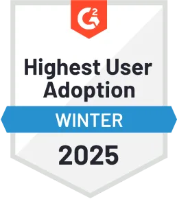 G2 Highest User Adoption Winter 2025