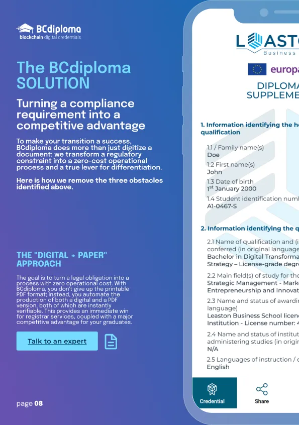 Diploma Supplement guide page 2