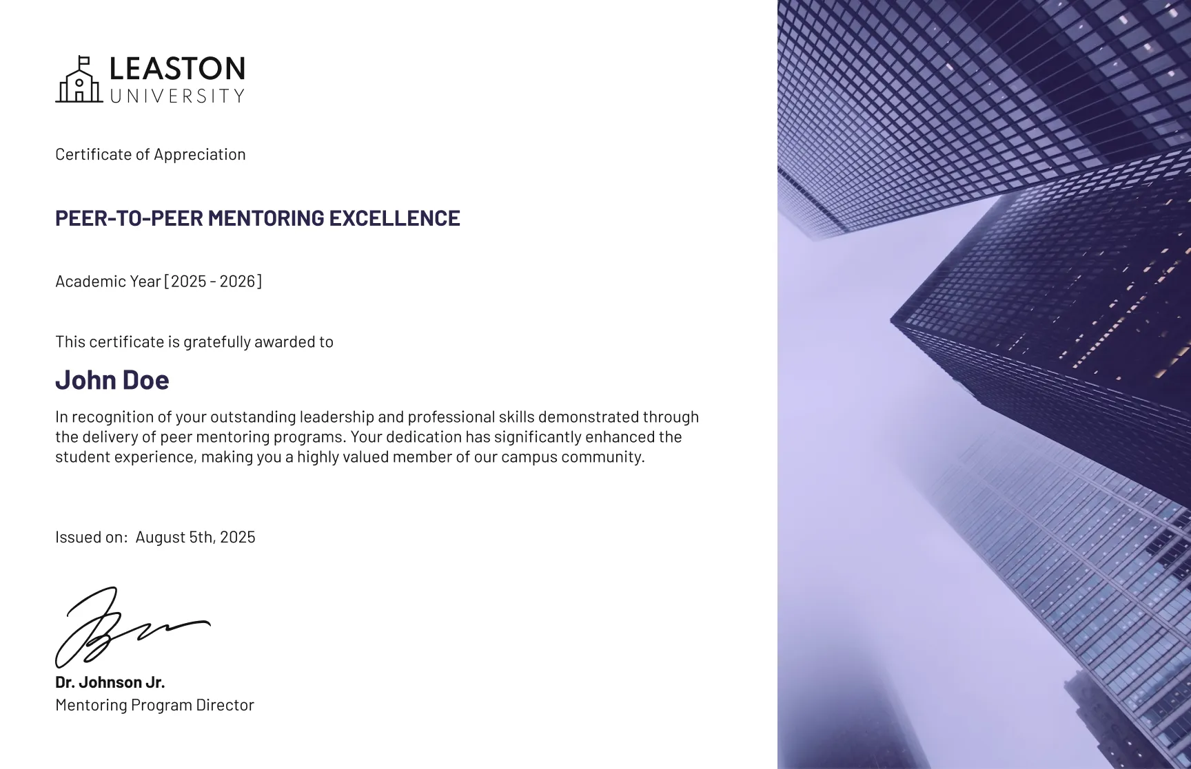 Free, editable, and printable Asymmetrical corporate imagery appreciation certificate template