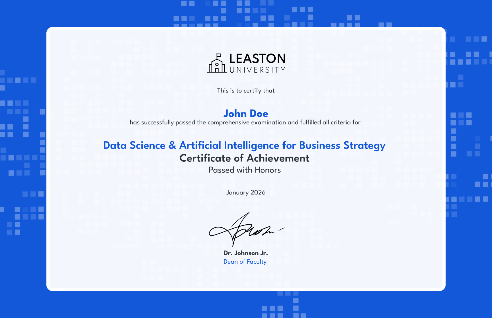 Free, editable, and printable Modern blue pixelated achievement certificate template
