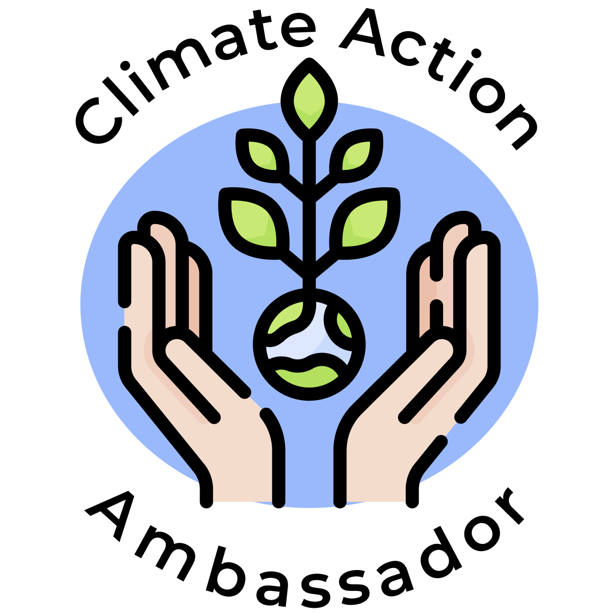 Free, editable, and printable Circular eco green climate action badge template