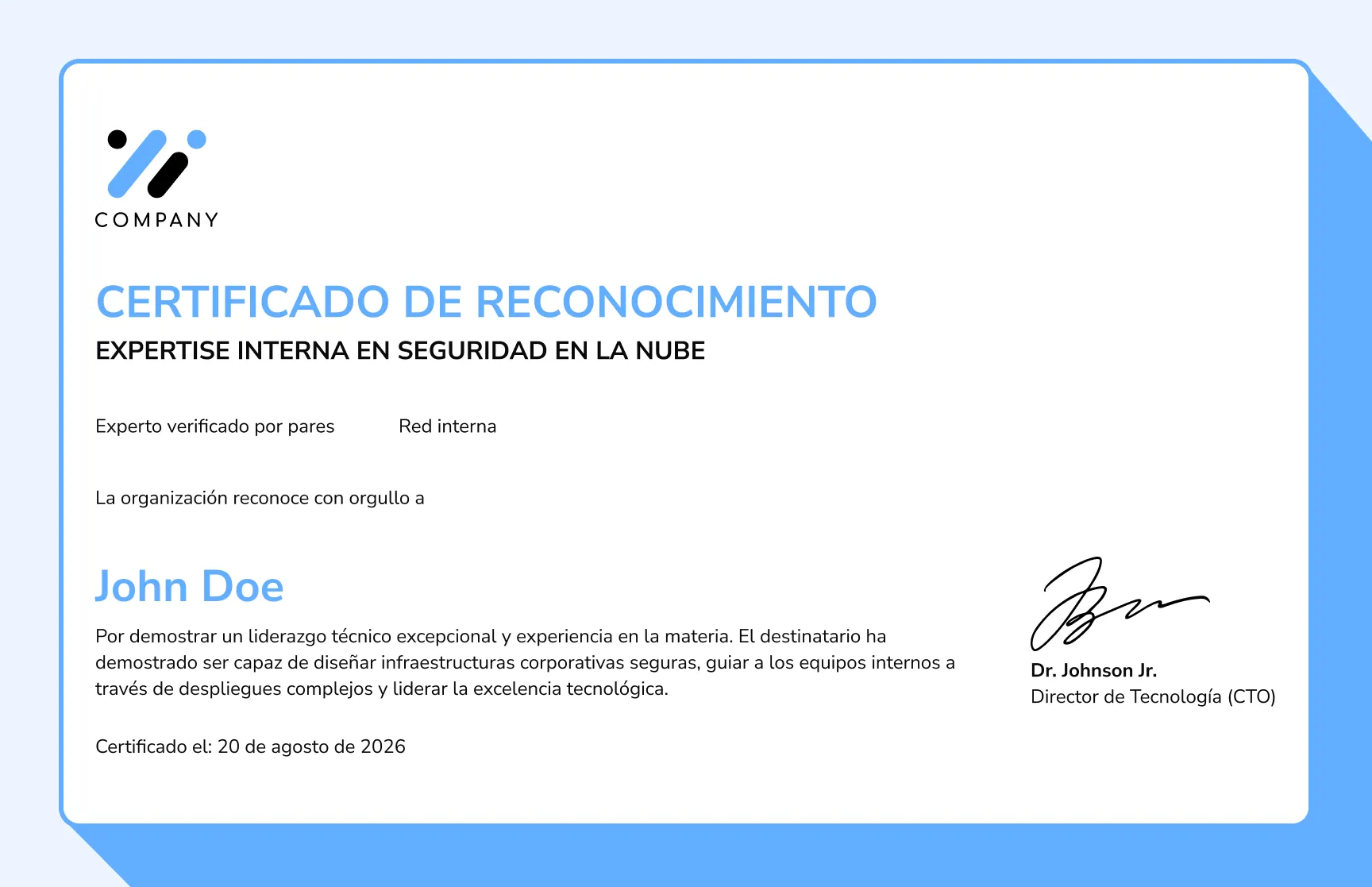 Plantilla de certificado de reconocimiento moderna de seguridad cloud gratis, editable e imprimible