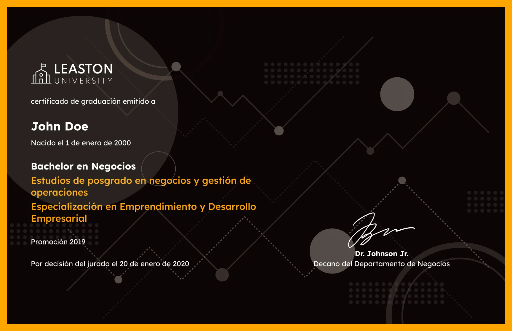 Certificados de graduación para editar abstractos oscuros premium gratis, personalizables e imprimibles